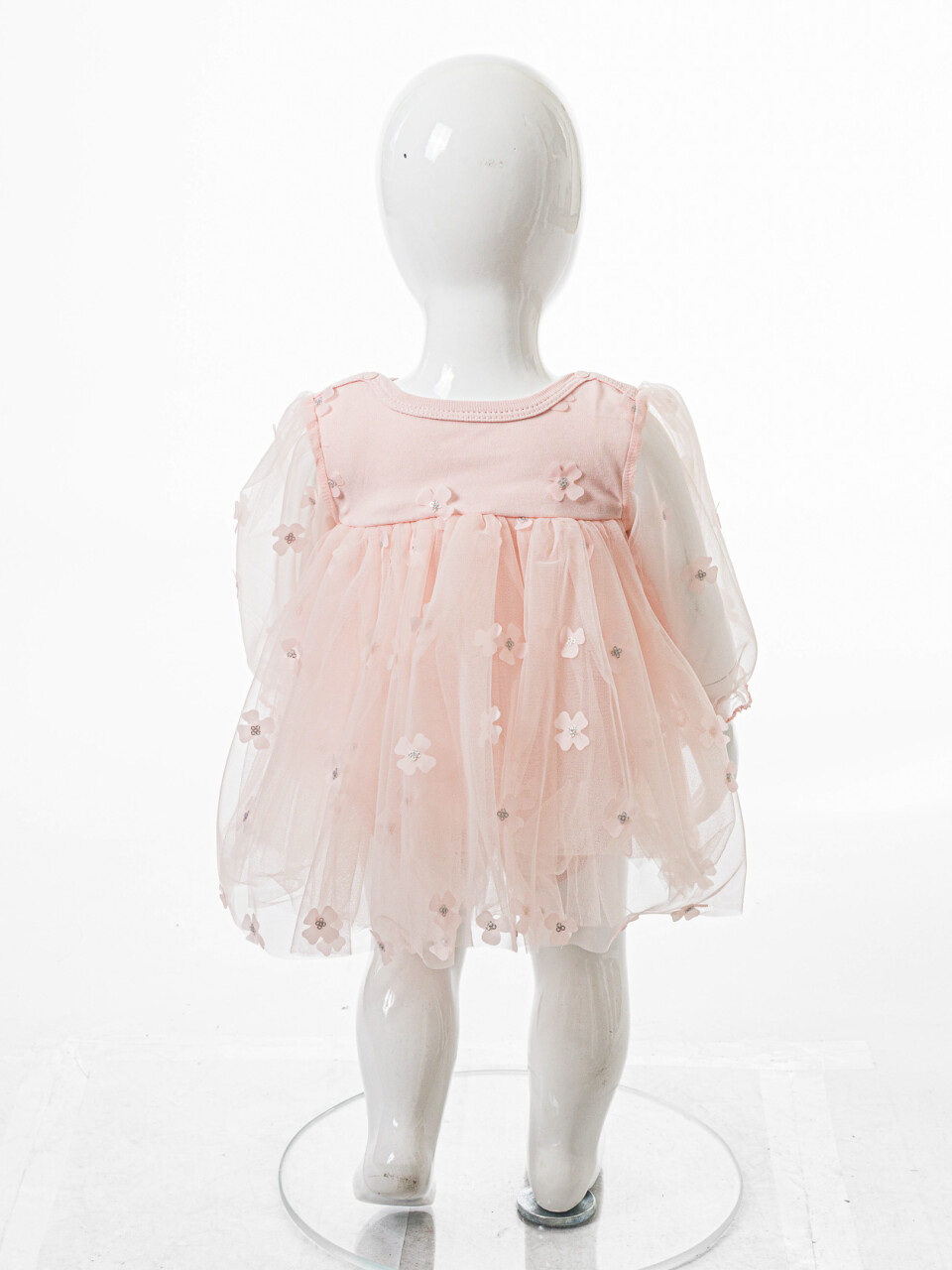 Kız Çocuk Yazlık Elbise 0-6 Ay 53244 Pudra - 4