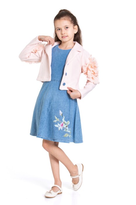 Kiz Çocuk Etek Takmı 6-9 Yaş 51050 Pudra - 3