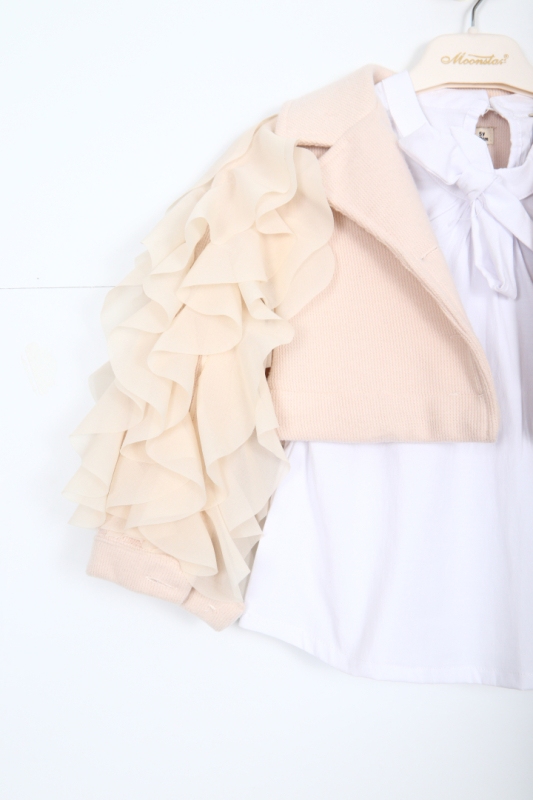 Kiz Çocuk Alt Üst Takım 4-7 Yaş 51034 Bej - 3