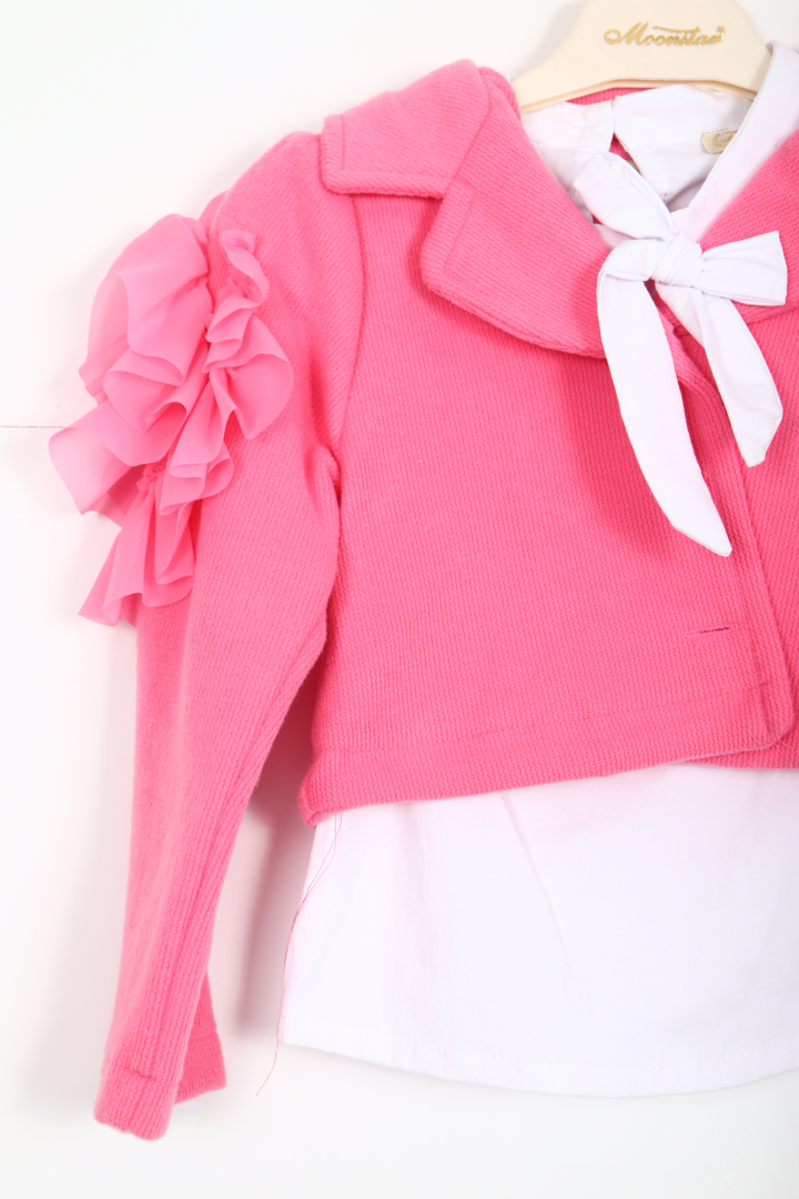 Kiz Çocuk Alt Üst Takım 4-7 Yaş 51009 Pembe - 4