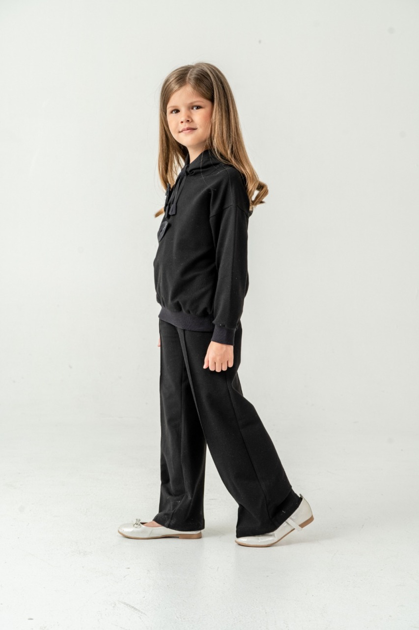 Kız Çocuk Alt Üst Takım 7-10 Yaş 52015 Siyah - 3