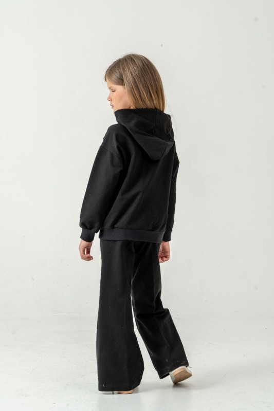 Kız Çocuk Alt Üst Takım 7-10 Yaş 52015 Siyah - 5