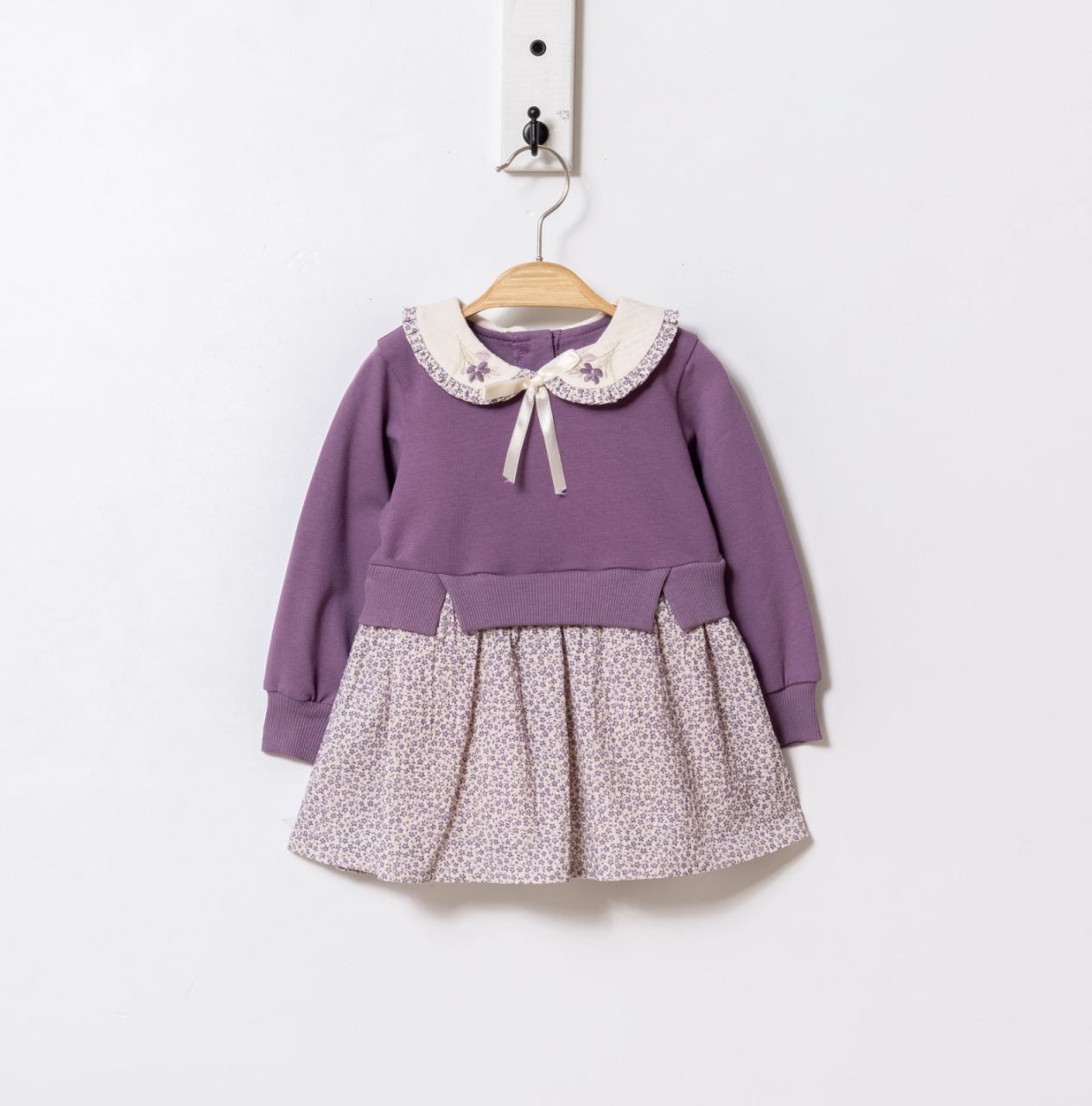 Kız Çocuk Elbise 9-24 Ay 52035 Mor - 1