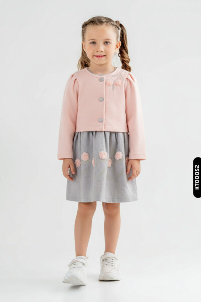 Kız Çocuk Elbise 5-8 Yaş 52077 Pembe - MOONSTAR