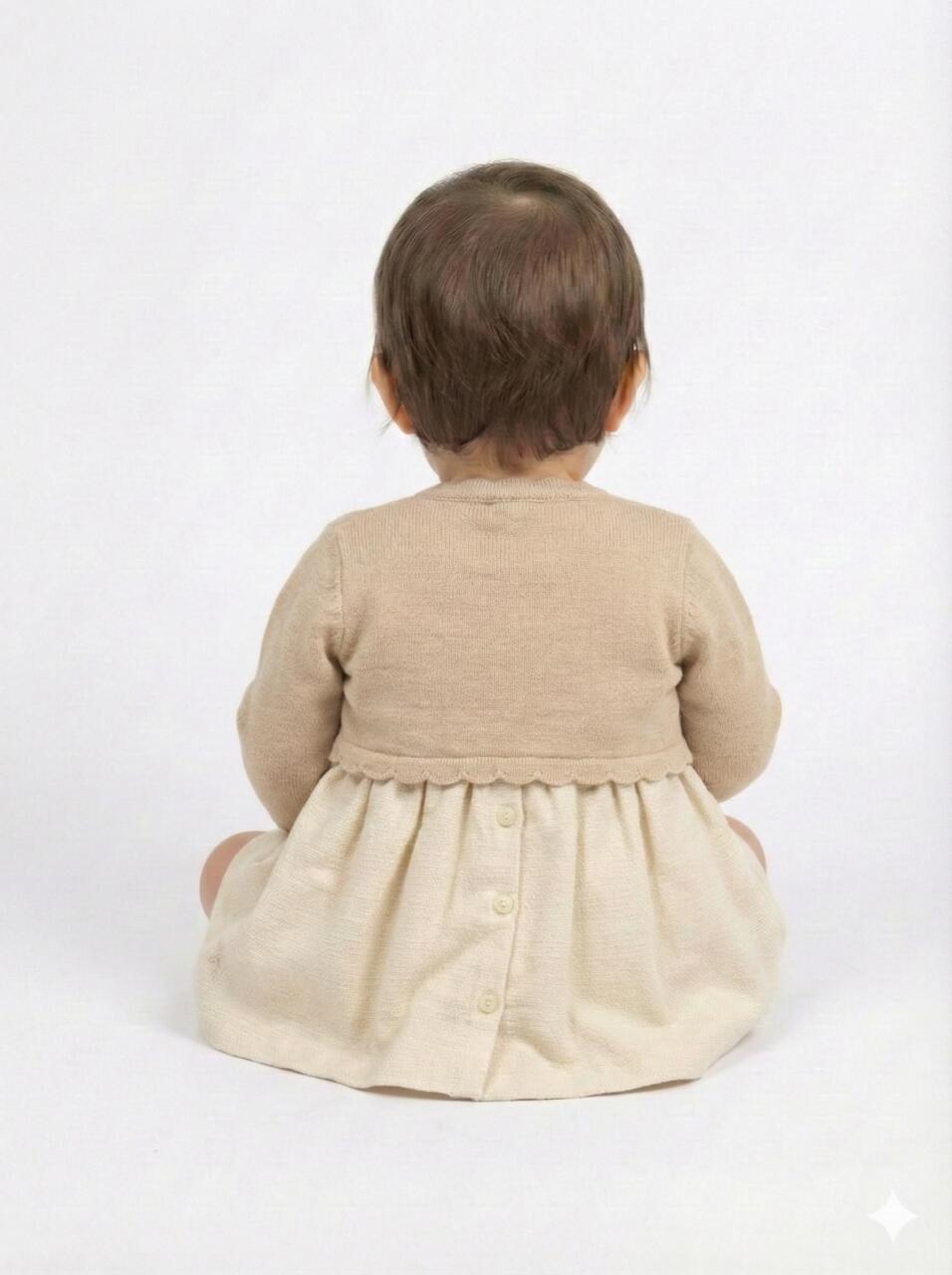 Kız Çocuk Bolerolu Elbise Takım 6-18 Ay 52141 Camel - 2