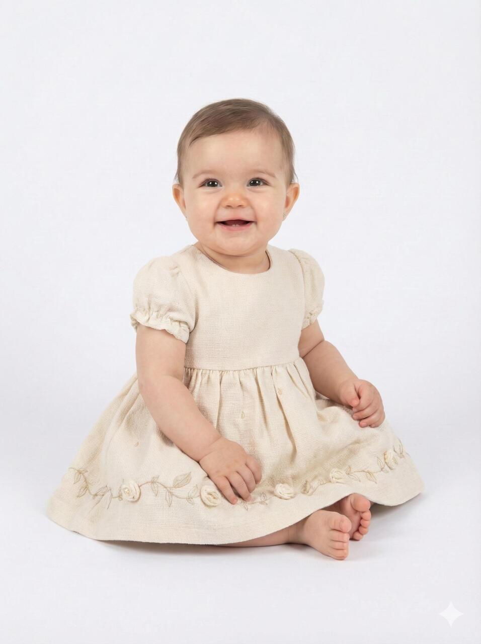 Kız Çocuk Bolerolu Elbise Takım 6-18 Ay 52141 Camel - 3