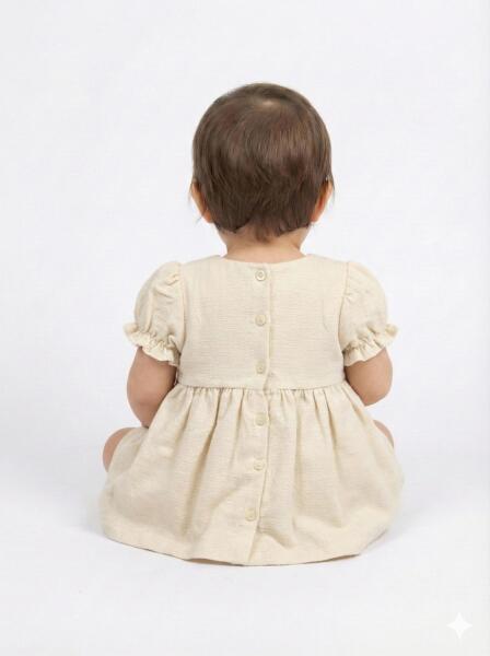 Kız Çocuk Bolerolu Elbise Takım 6-18 Ay 52141 Camel - 4