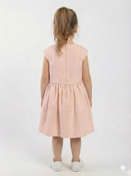 Kız Çocuk Elbise + Bolero 2-5 Yaş 52122 Pudra - 4