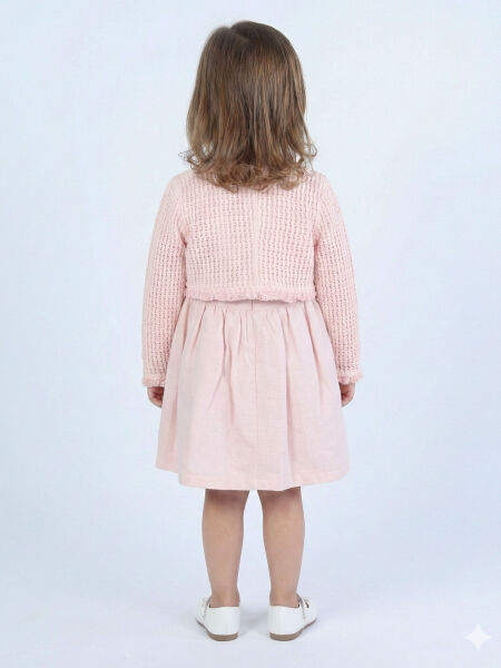 Kız Çocuk Elbise 3-6 Yaş 52140 Pembe - 2