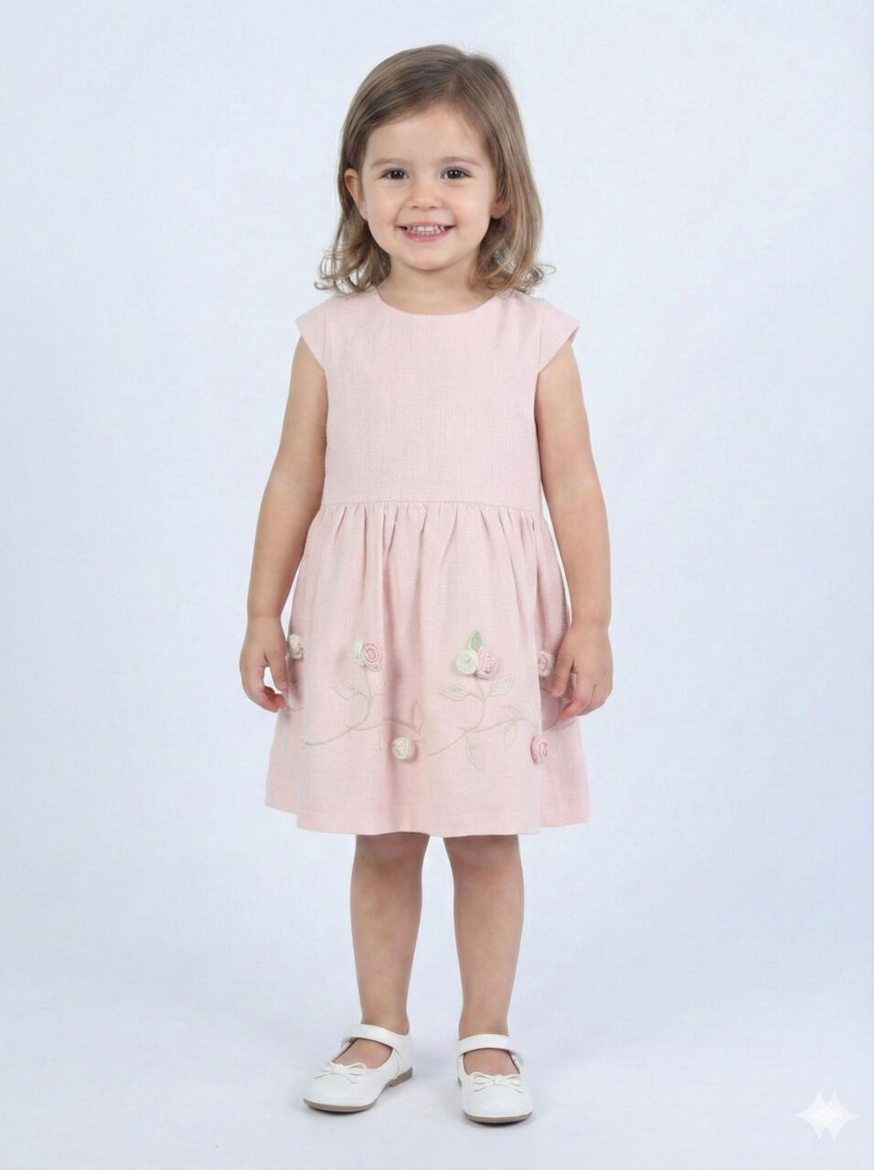 Kız Çocuk Elbise 3-6 Yaş 52140 Pembe - 3