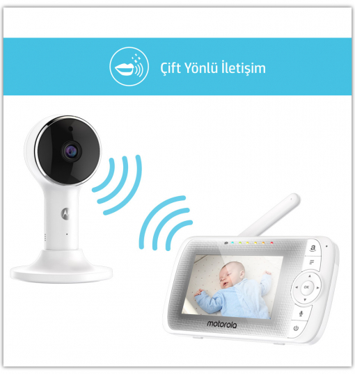 Motorola WM-LUX64 Wifi Connect 4.3 FHD LCD Dijital Bebek Kamerası - 1