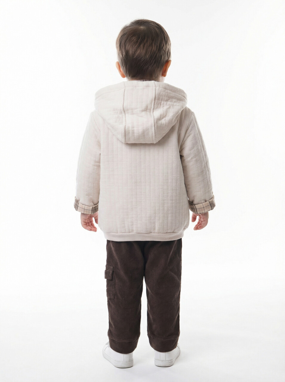 Erkek Çocuk 3'lu Alt Üst Takım 6-24 Ay 31055 Ekru - 2