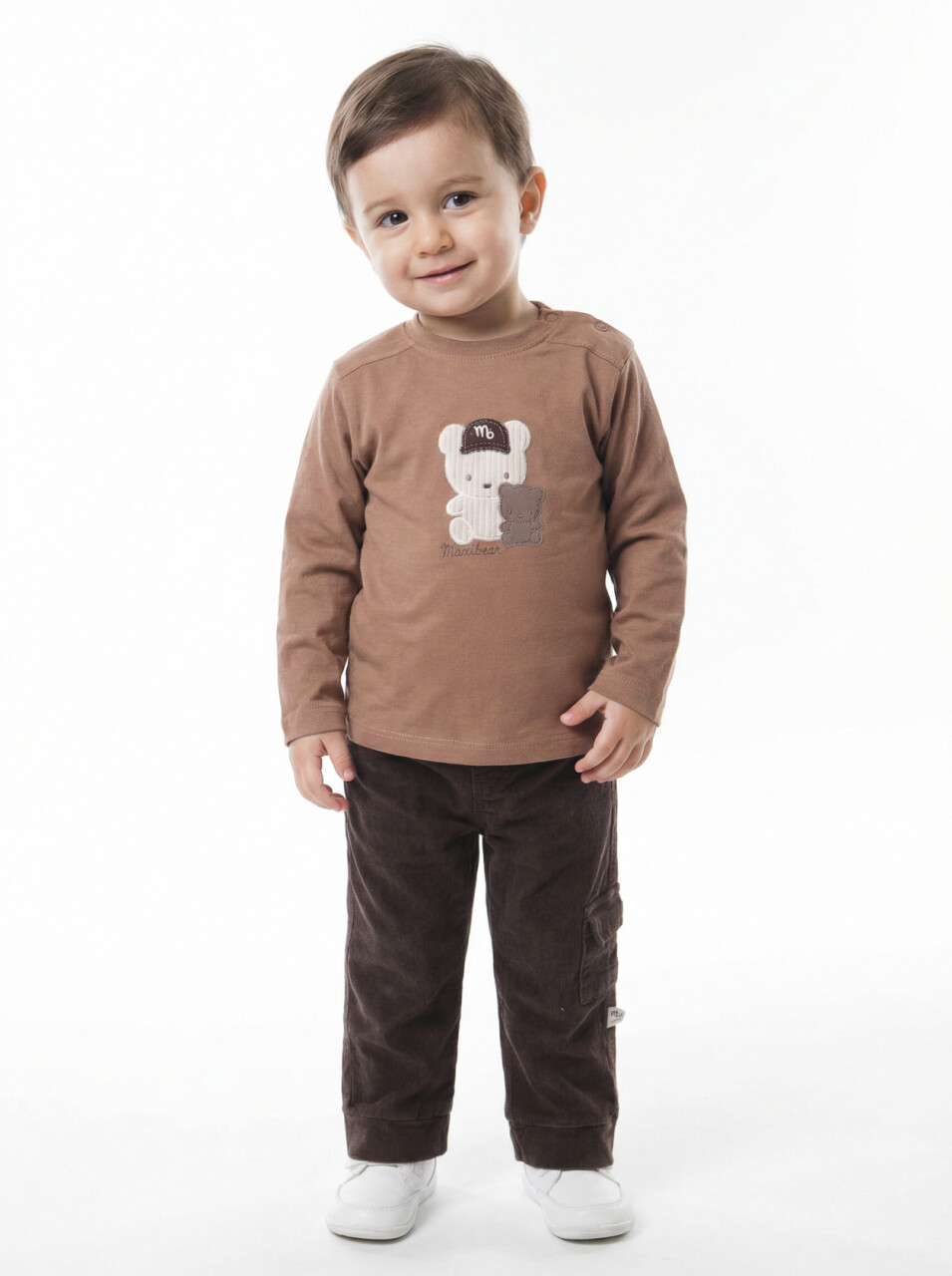 Erkek Çocuk 3'lu Alt Üst Takım 6-24 Ay 31055 Ekru - 6