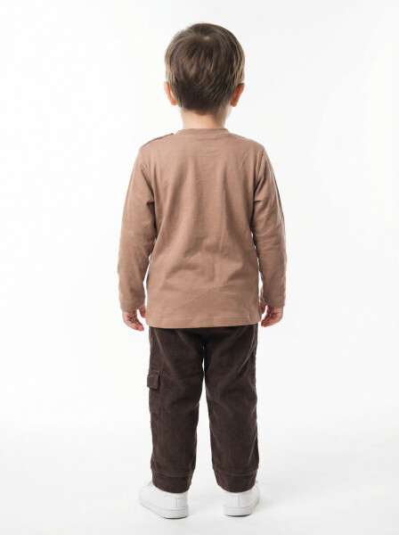 Erkek Çocuk 3'lu Alt Üst Takım 6-24 Ay 31055 Ekru - 7