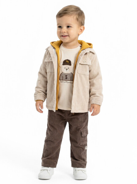 Erkek Çocuk Alt Üst Takım 6-24 Ay 31078 Bej - Mumbino