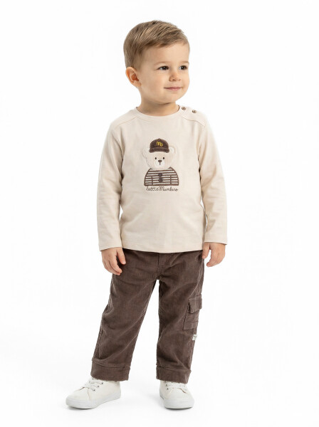 Erkek Çocuk Alt Üst Takım 6-24 Ay 31078 Bej - 6