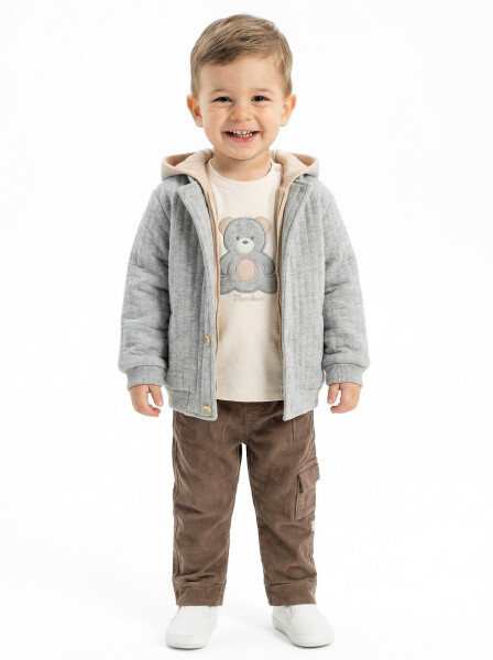 Erkek Çocuk Alt Üst Takım 6-24 Ay 31072 Gri - Mumbino