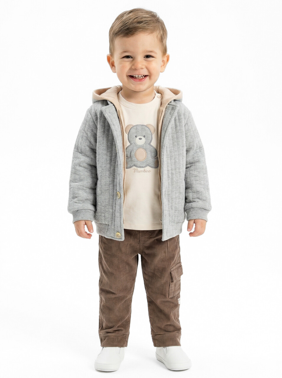 Erkek Çocuk Alt Üst Takım 6-24 Ay 31072 Gri - 1