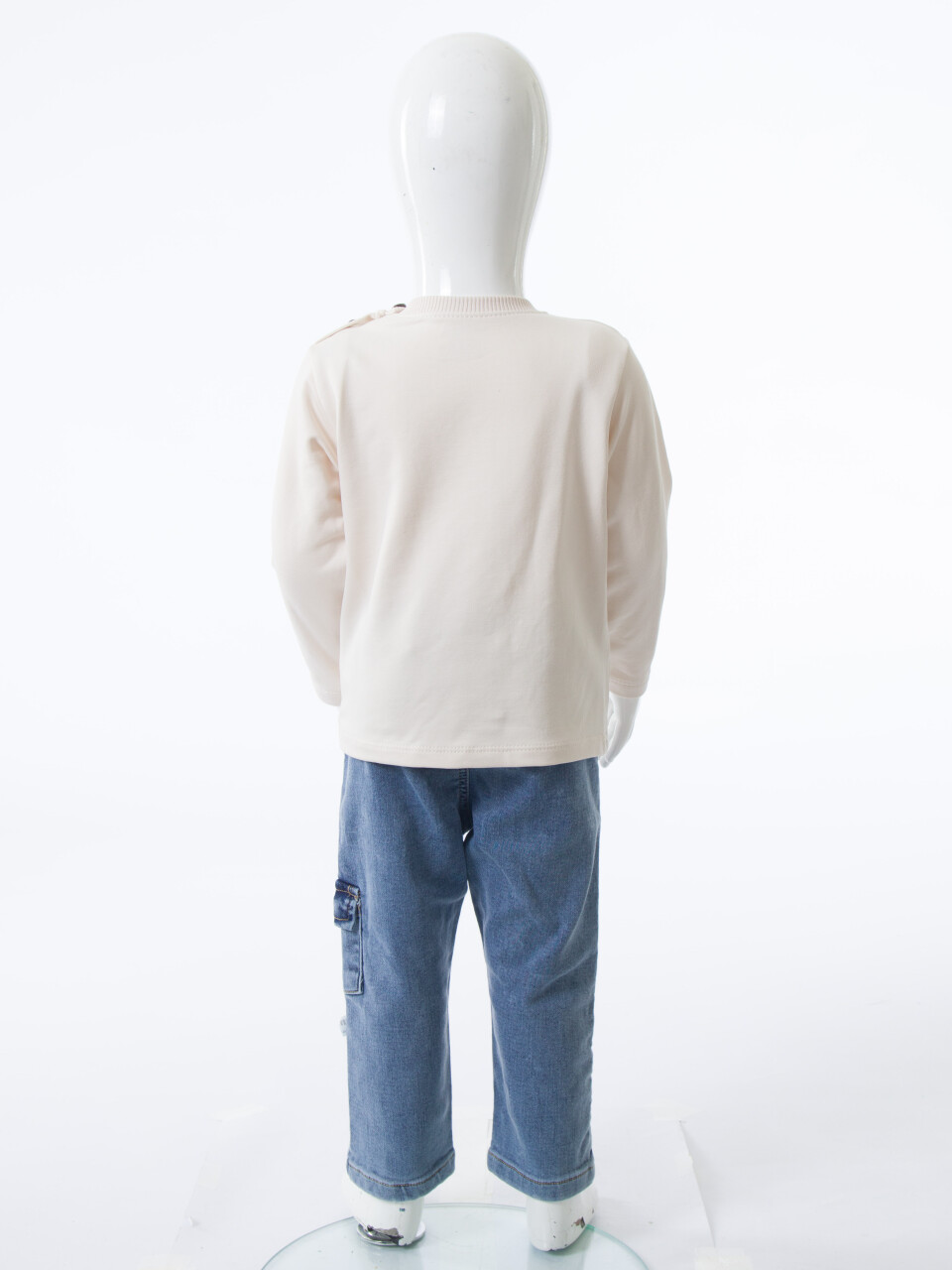 Erkek Çocuk 3'lu Alt Üst Takım 6-24 Ay 31061 Ekru - 2