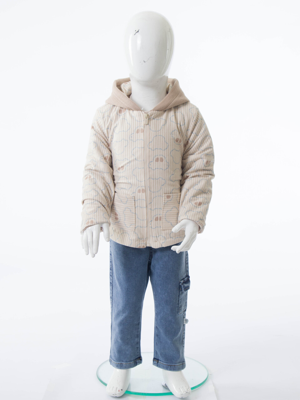 Erkek Çocuk 3'lu Alt Üst Takım 6-24 Ay 31061 Ekru - 8