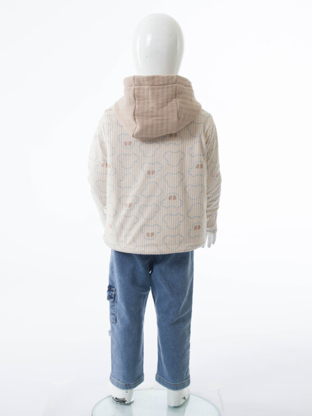 Erkek Çocuk 3'lu Alt Üst Takım 6-24 Ay 31061 Ekru - 9