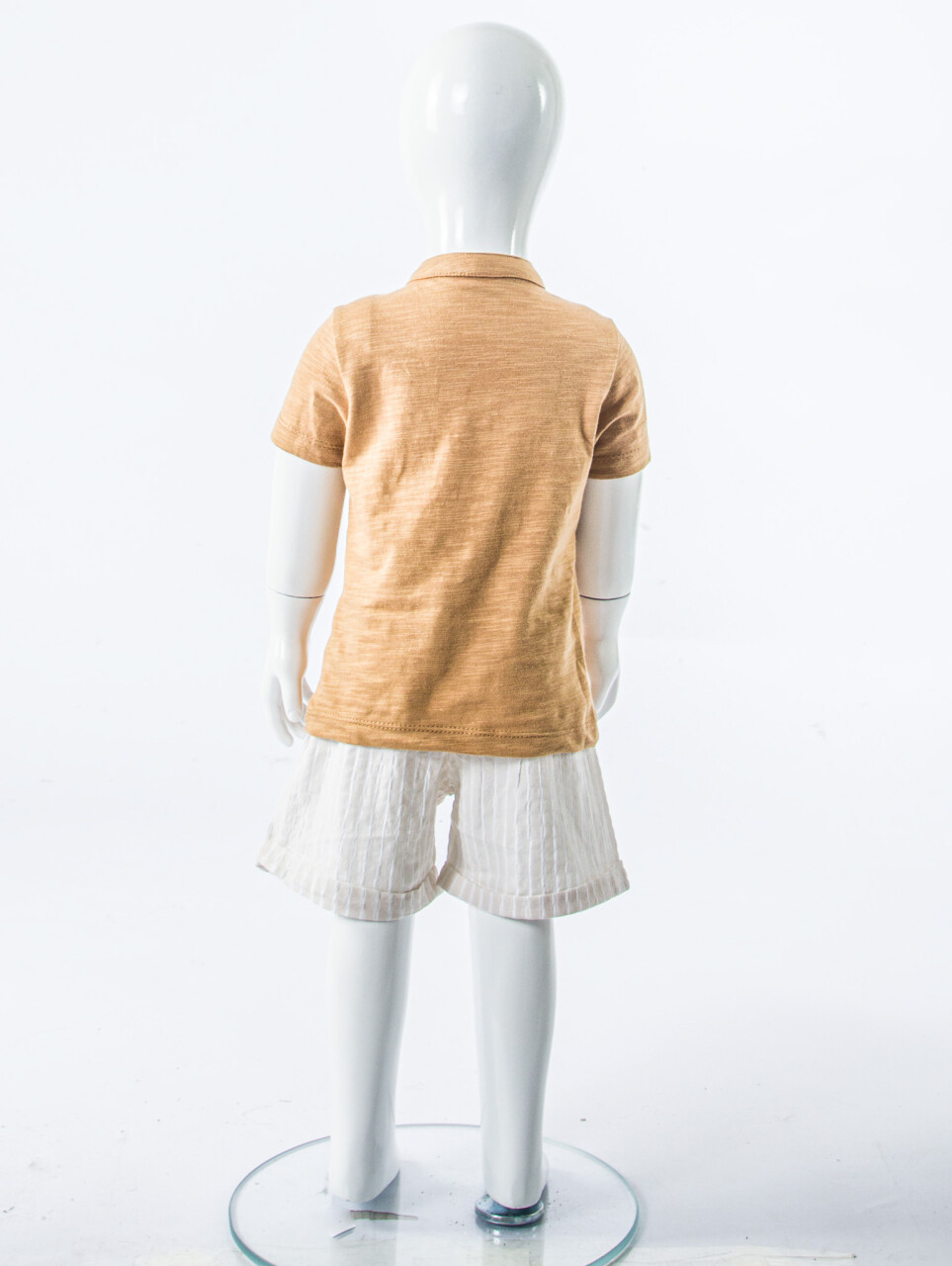 Erkek Çocuk Yazlık 2'li Alt Üst Takım (Tişort + Şort) 3-12 Ay 30103 Camel - 6