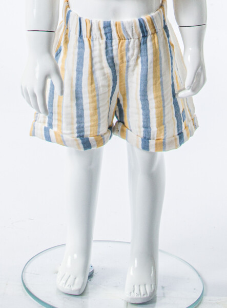 Erkek Çocuk Yazlık 2'li Alt Üst Takım (Tişort + Şort) 3-12 Ay 30106 Sarı - 5