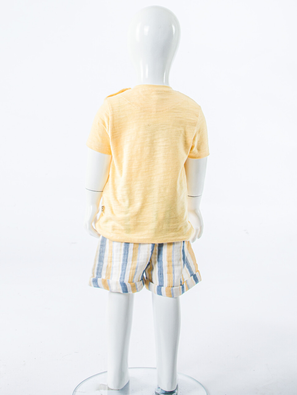 Erkek Çocuk Yazlık 2'li Alt Üst Takım (Tişort + Şort) 3-12 Ay 30106 Sarı - 6