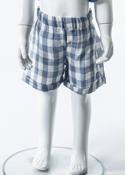 Erkek Çocuk Yazlık 2'li Alt Üst Takım (Tişort + Şort) 3-12 Ay 30118 Mavi - 5