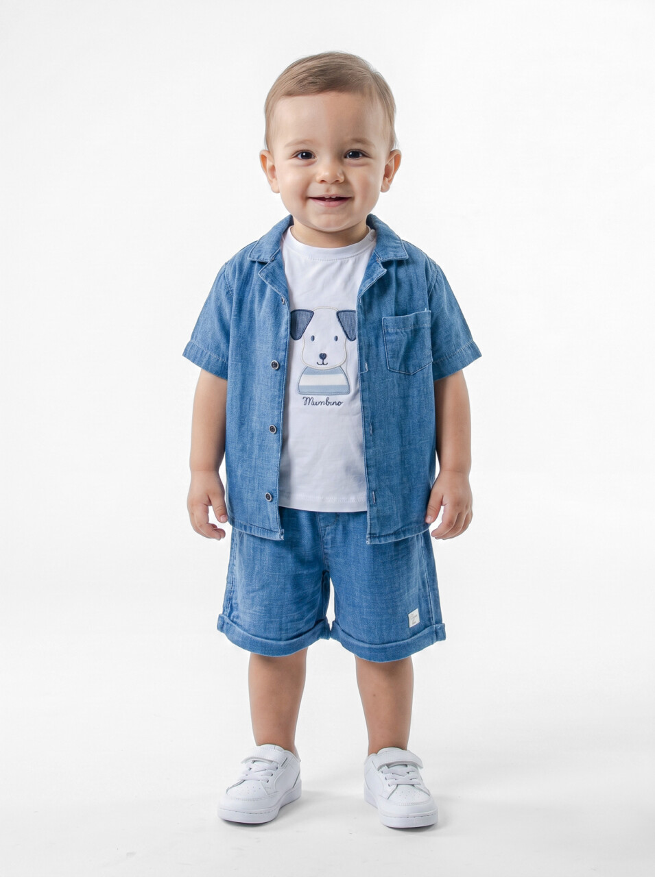 Erkek Çocuk Yazlık 3'li Alt Üst Takım 6-24 Ay 30115 Mavi - 1