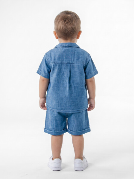 Erkek Çocuk Yazlık 3'li Alt Üst Takım 6-24 Ay 30115 Mavi - 2