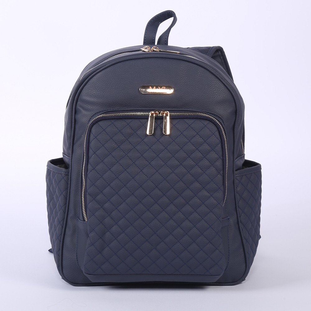 M&Y Dust Deri Anne Bebek Bakım Sırt Çantası 7130 Lacivert - 1