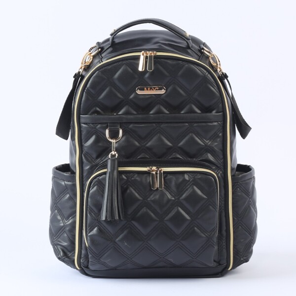 M&Y Oeste Deri Anne Bebek Bakım Sırt Çantası 7300 Siyah - M&Y