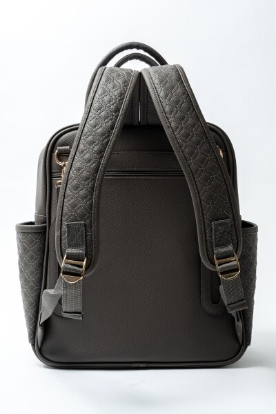 حقيبة ظهر M&Y Mia للعناية بالأم والطفل، رقم 7350، لون رمادي - 2