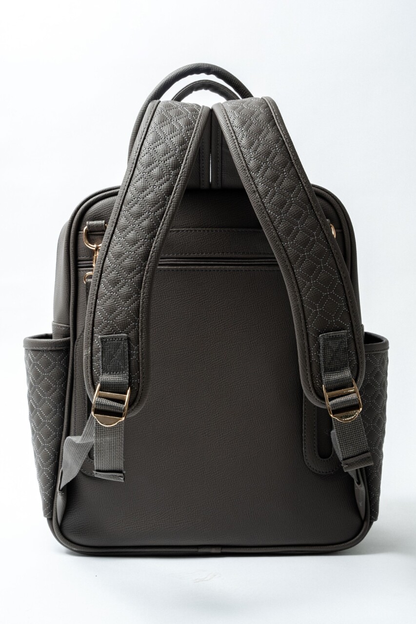 حقيبة ظهر M&Y Mia للعناية بالأم والطفل، رقم 7350، لون رمادي - 2