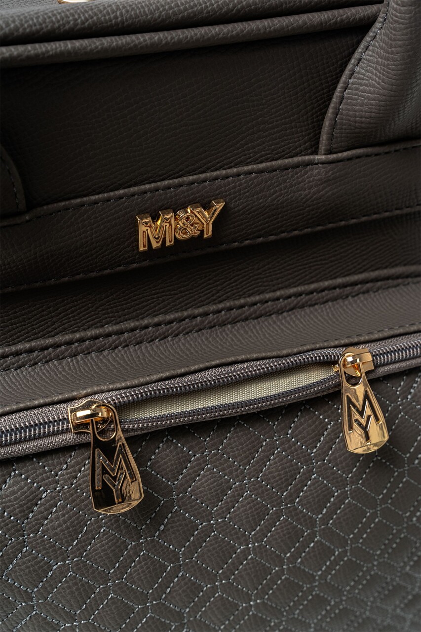 حقيبة ظهر M&Y Mia للعناية بالأم والطفل، رقم 7350، لون رمادي - 5