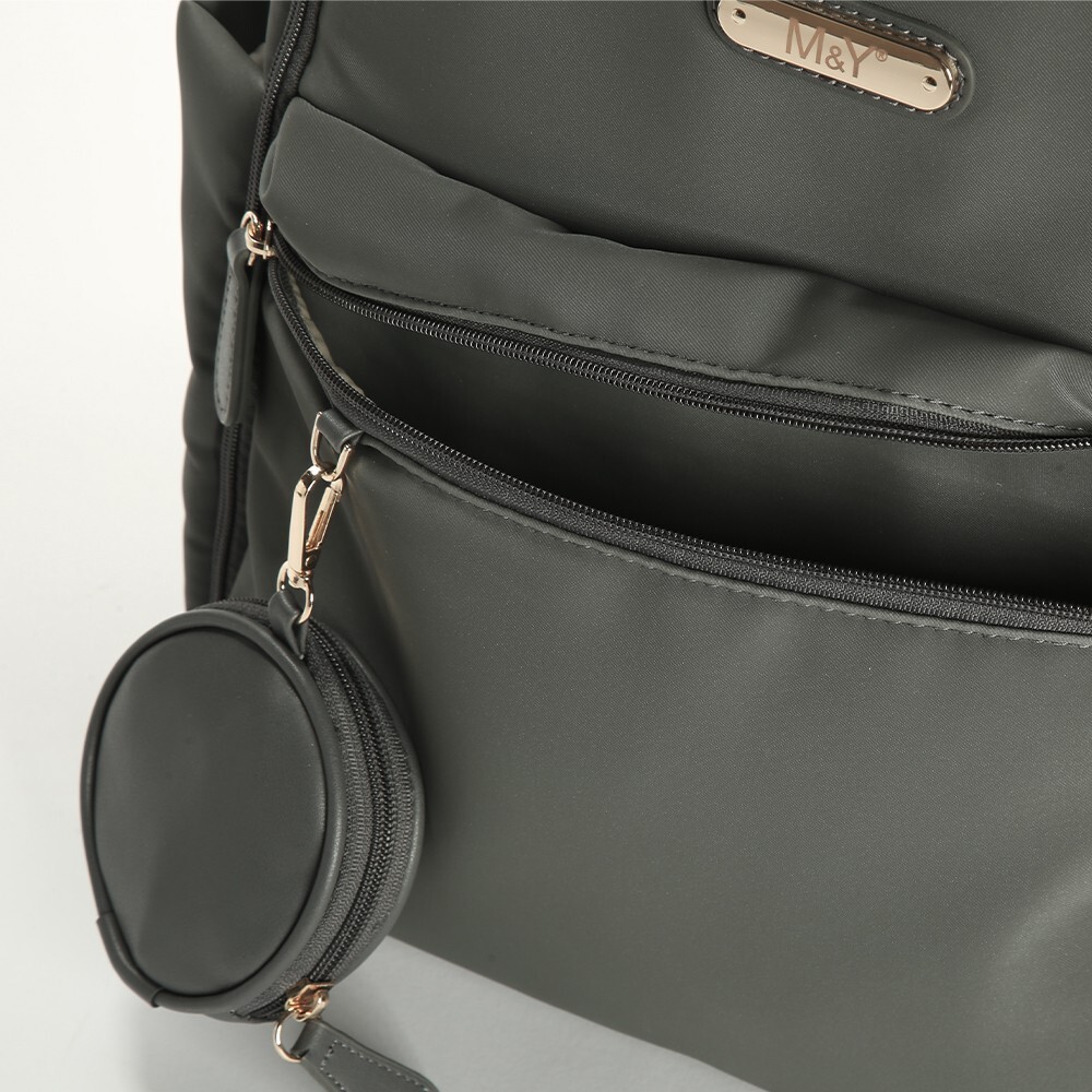 M&Y Diamond Anne Bebek Bakım Sırt Çantası 7345 Gri - 4