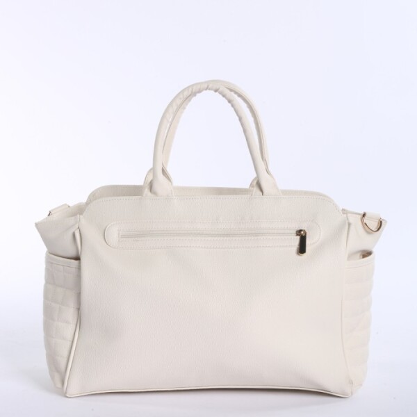 حقيبة تغيير الحفاضات الجلدية للأم والطفل من إم آند واي جونو، رقم 7281، لون كريمي - 2