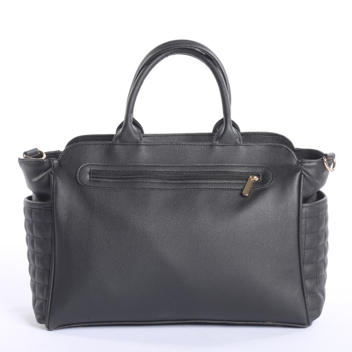 حقيبة تغيير الحفاضات الجلدية للأم والطفل من إم آند واي جونو، رقم 7281، لون أسود - 2