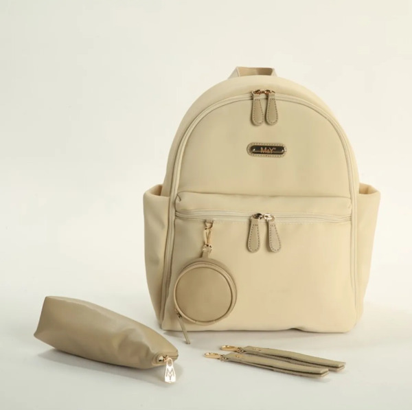 M&Y Diamond Anne Bebek Bakım Sırt Çantası 7345 Krem - M&Y