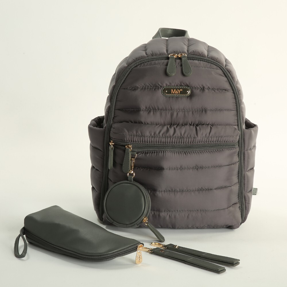 M&Y Puff Anne Bebek Bakım Sırt Çantası 7335 Gri - 1