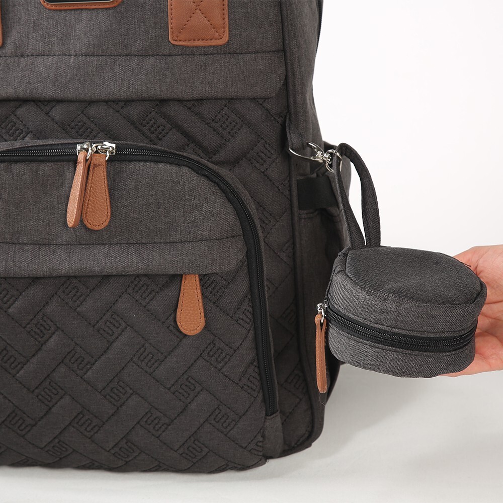 حقيبة ظهر للعناية بالأم والطفل من إم آند واي لاكي 6690 أسود - 3