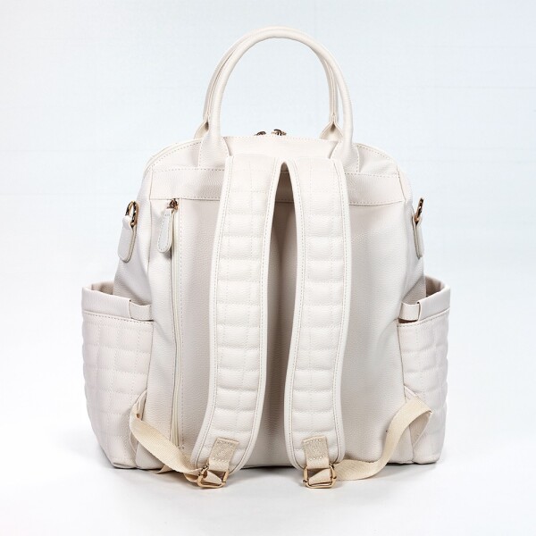 حقيبة ظهر M&Y Kitty الجلدية للعناية بالأم والطفل 7271 كريمي - 2