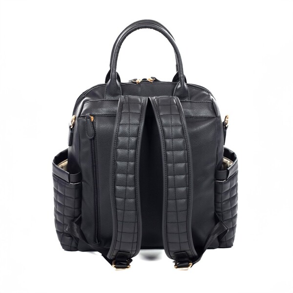 حقيبة ظهر جلدية من إم آند واي كيتي للعناية بالأم والطفل، رقم 7271، لون أسود - 2