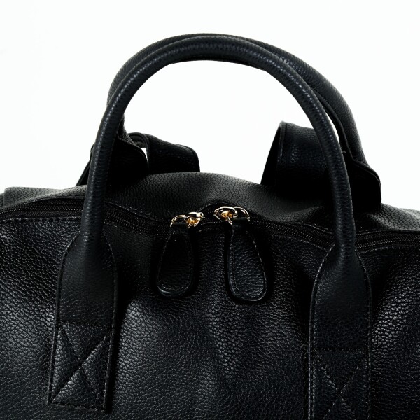 حقيبة ظهر جلدية من إم آند واي كيتي للعناية بالأم والطفل، رقم 7271، لون أسود - 3