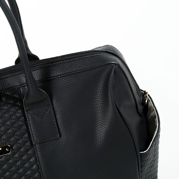 طقم حقائب العناية بالأم والطفل من الجلد من إم آند واي جايا، رقم 7240، أسود - 5