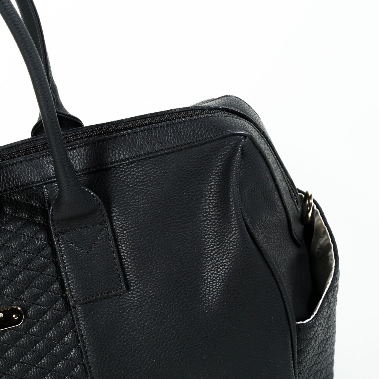 طقم حقائب العناية بالأم والطفل من الجلد من إم آند واي جايا، رقم 7240، أسود - 5