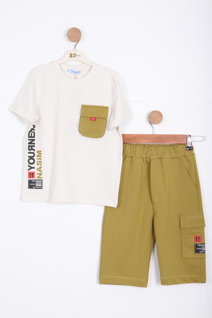 Erkek Çocuk Eşofman Takım 6-15 Yaş 2073 Gri - 1