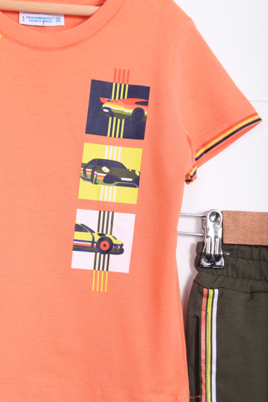 Erkek Çocuk Eşofman Takım 3-14 Yaş 1133 Turuncu - 4