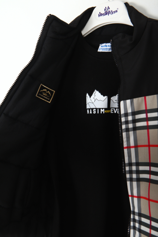 Erkek Çocuk Yelek Ve Sweatshirt 6-16 Yaş 2148 Siyah - 3